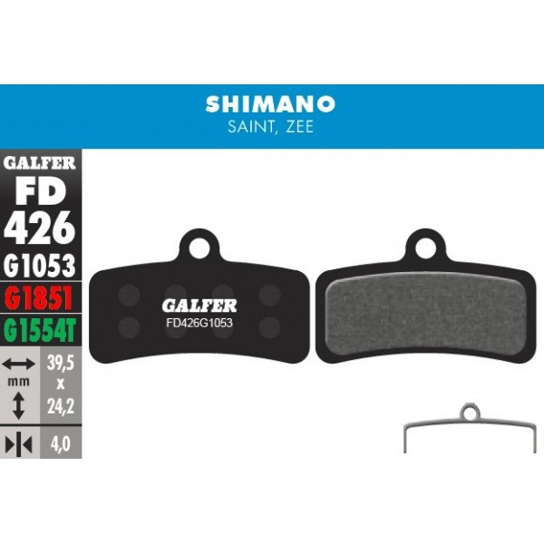 Pastillas Galfer Shimano Saint BR-M810, Zee Comp Advanced